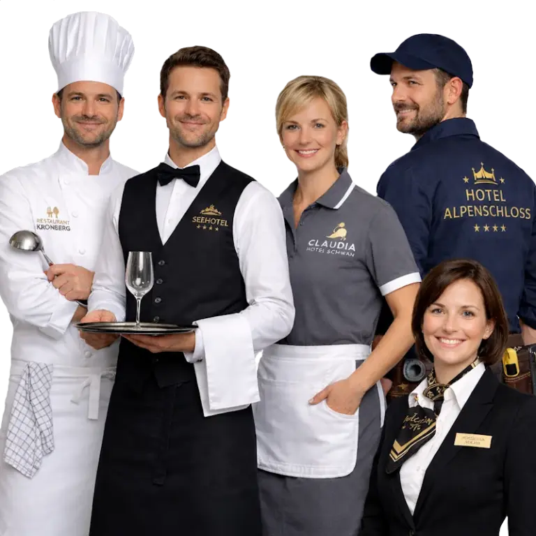 Arbeitskleidungbedruckt Hotelgewerbe