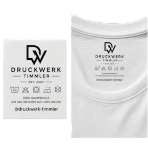 Mockup DTF Print zum selbst bedrucken Nackenlabel