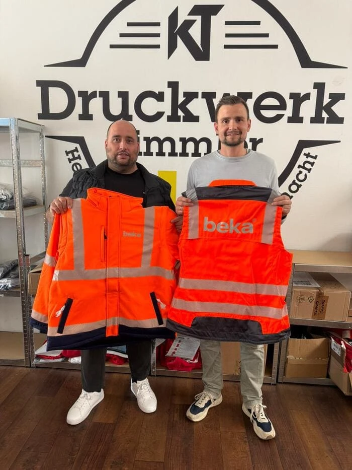 Bedruckte Warnwesten für beka