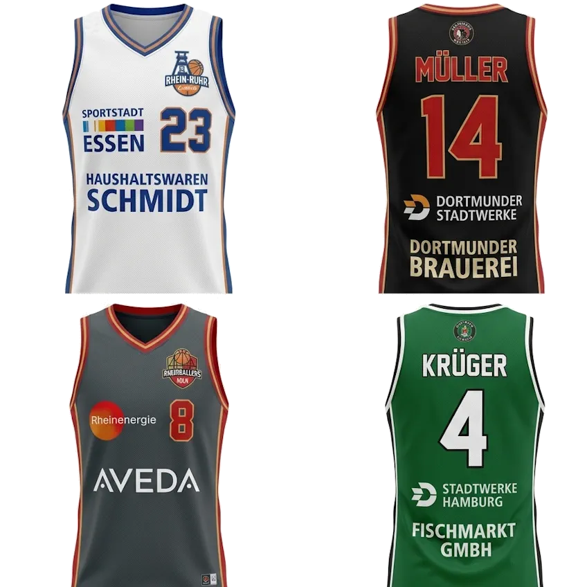 Basketballjerseys individuell bedruckt