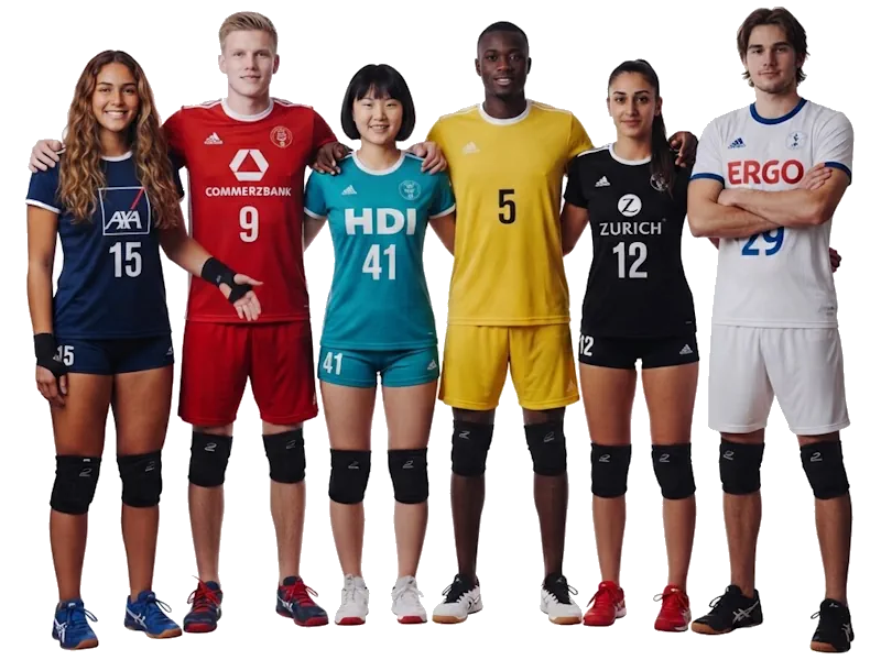 Hallenvolleyball Trikotmockup mit DTF-Druck