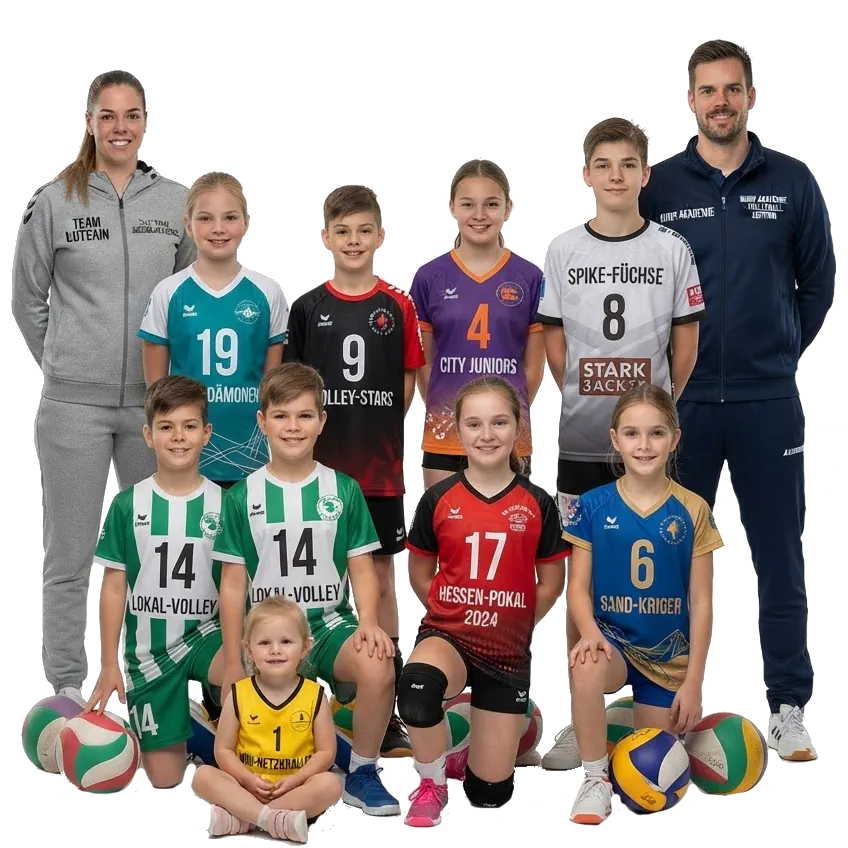 Bedruckte Volleybnalltrikots für Kinder
